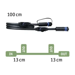 Plug & Shine 1 meter kabel med 3 utganger