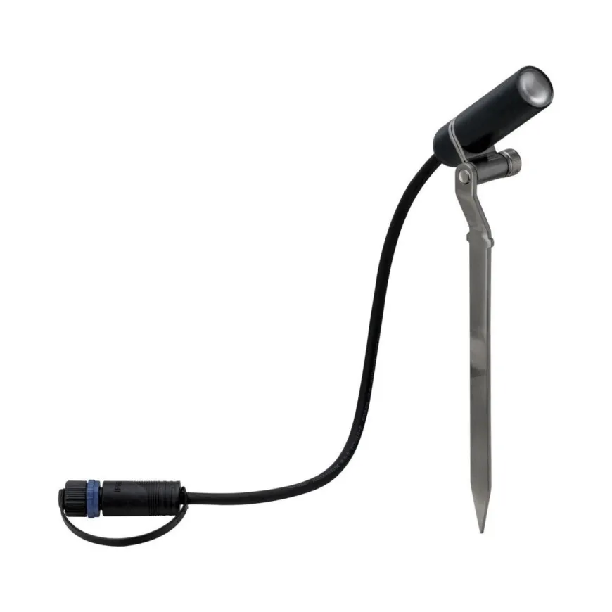 Plug & Shine Platini spot med spyd 2W 3000 Kelvin IP65 - 3 pakning