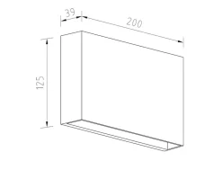 Rapido K2 vegglampe utendørs opp/ned IP65 12W LED 3000K Dimbar - Hvit