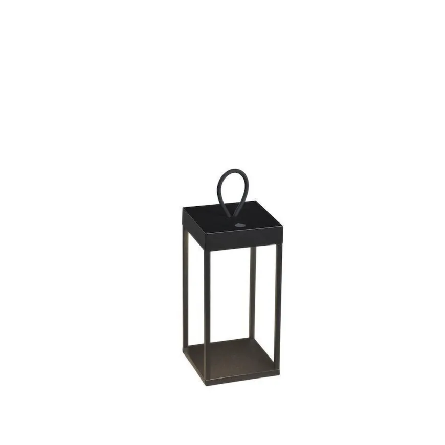 Ravello lanterne 30 cm oppladbar IP54 utendørs - Svart