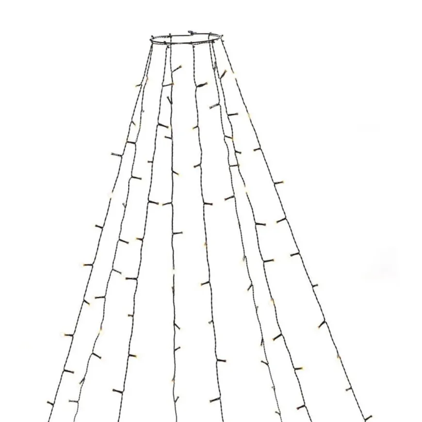 Ringslynge 2,4 meter Firefly 8 x 30 amber LED - Frostet