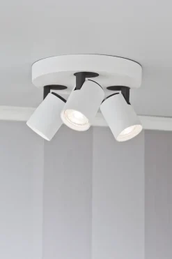 Rollo rund taklampe 3 spotter - Hvit/Svart