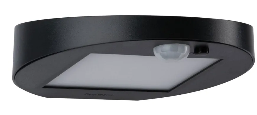 Ryse vegglampe utendørs 1,2W 3000 Kelvin m/bevegelses sensor - Solcelle