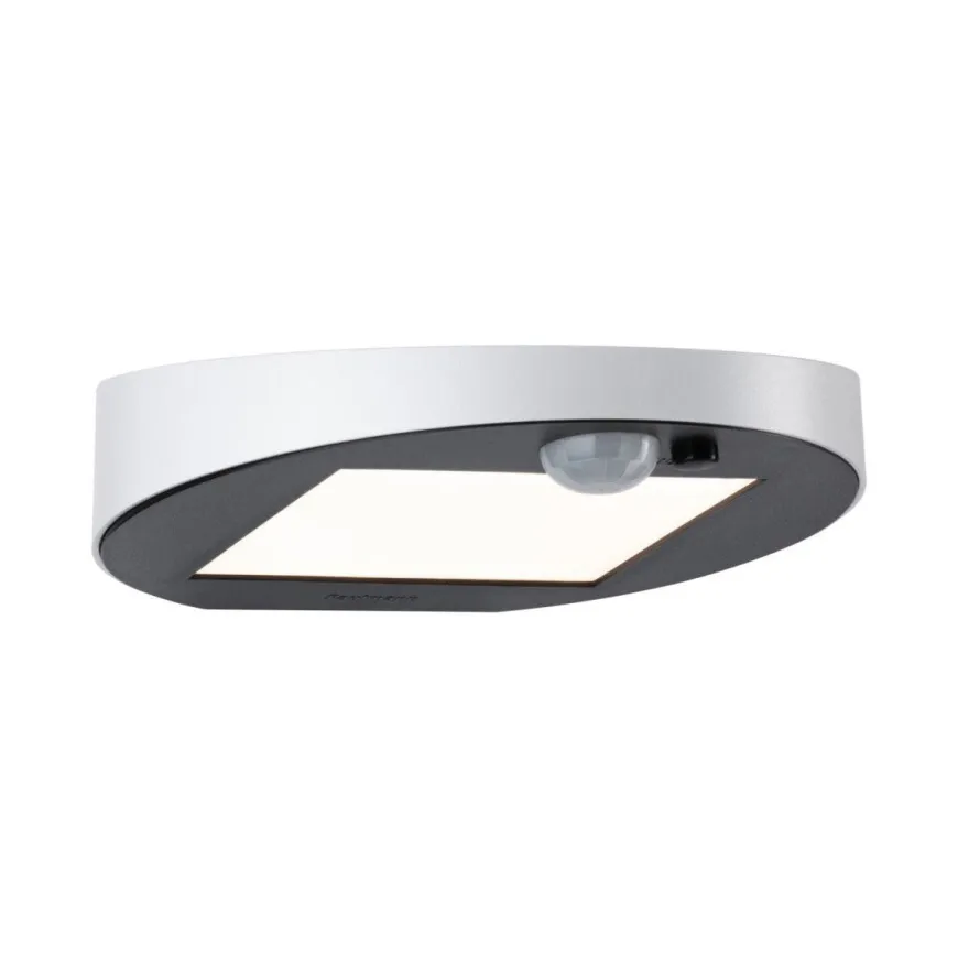 Ryse vegglampe utendørs 1,2W 3000 Kelvin m/bevegelses sensor - Solcelle