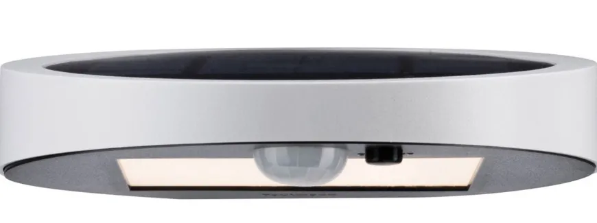 Ryse vegglampe utendørs 1,2W 3000 Kelvin m/bevegelses sensor - Solcelle