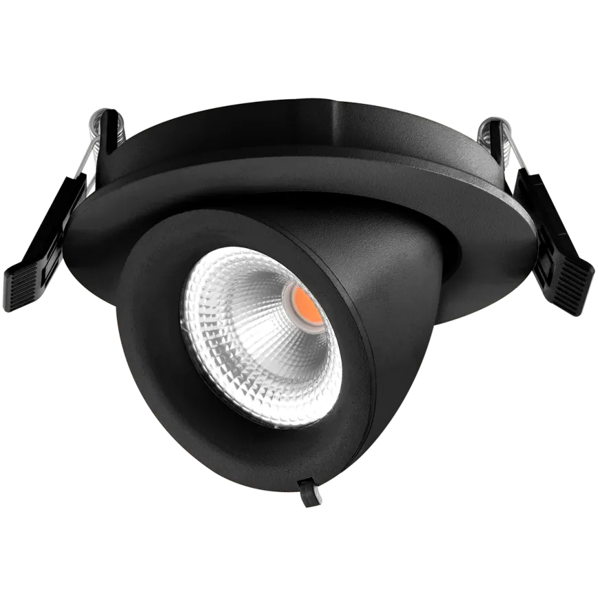 Sargas Rotatable lavtbyggende downlight 8W 2700K Dimbar IP20 - Svart