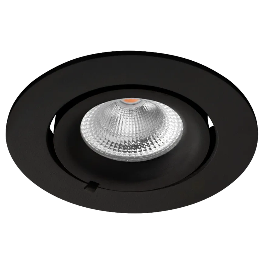 Sargas Rotatable lavtbyggende downlight 8W 2700K Dimbar IP20 - Svart