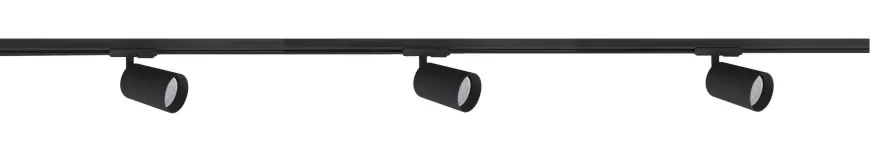 Secco spotskinne 3 spotter 1 meter - Svart