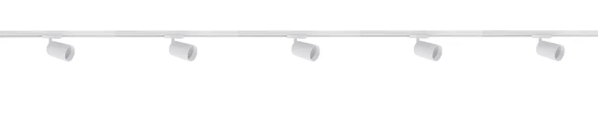 Secco spotskinne 5 spotter 2 meter - Pure white