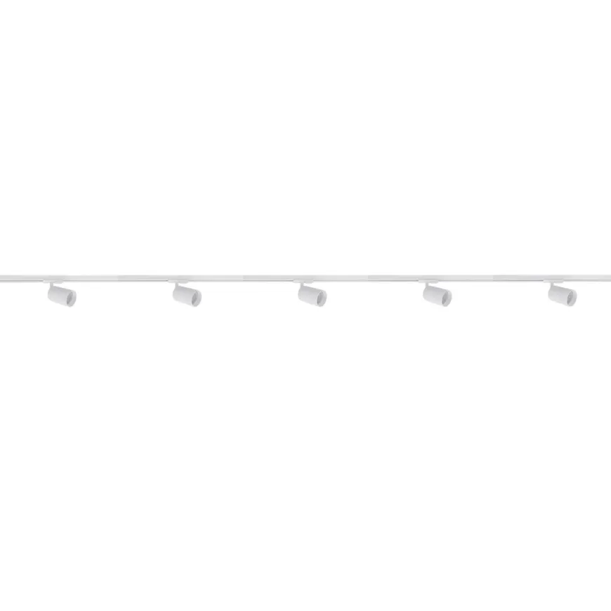 Secco spotskinne 5 spotter 2 meter - Pure white