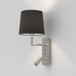 Side by Side vegglampe med skjerm