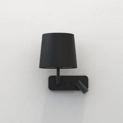 Side by Side vegglampe med skjerm