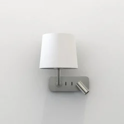 Side by Side vegglampe med skjerm
