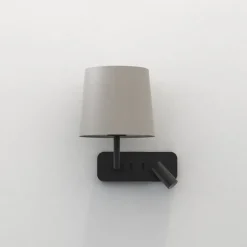 Side by Side vegglampe med skjerm