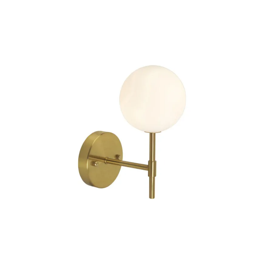 Sigma vegglampe IP23 - Gull/Opal