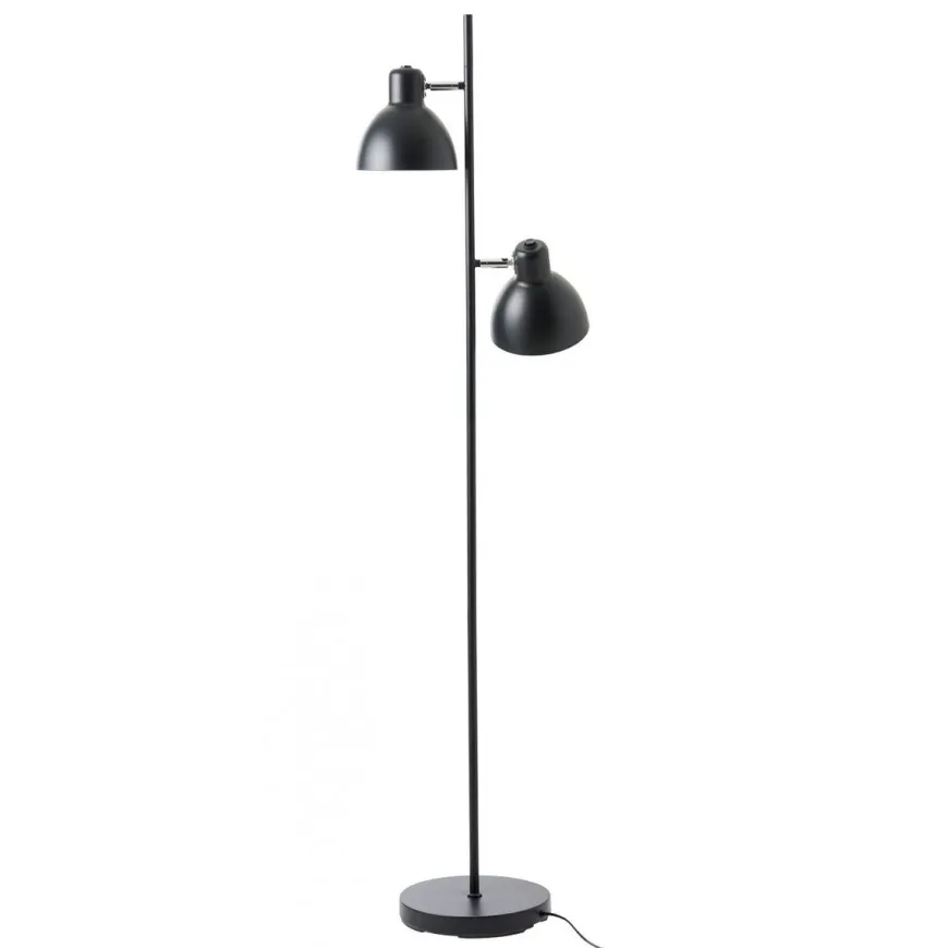 Skagen dobbel gulvlampe - Svart