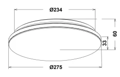 Slim 275 taklampe 12W 2700 kelvin IP54 - Hvit