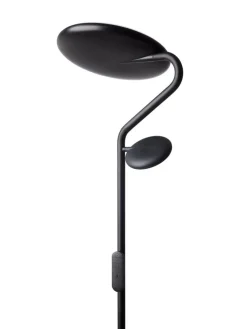 Slim uplight gulvlampe med leselys og fjernkontroll