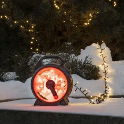 Slynge 1200 LED, 37 meter julelys på trommel IP44 - Varmhvit