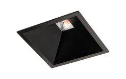 Soft Square innfelt downlight 12W 3000K RA98 dimbar - Svart