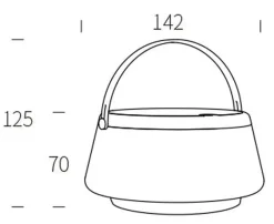 Solar bordlampe 2,2W 2700 Kelvin IP44 utendørs med solcelle