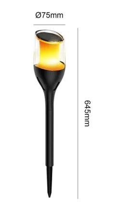 Solar Flame hagebelysning 1W 1600K IP65 - Solcelle