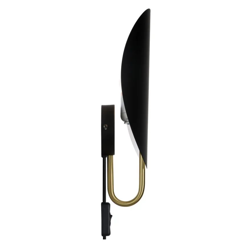 Spargo vegglampe - Svart/Messing