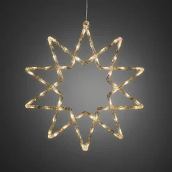 Stjerne med 60 varmhvite LED 58 cm IP44 utendørs
