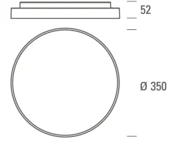 Stripe Trim 350 taklampe IP54 2700/3000 Kelvin 18/24/32W Dimbar