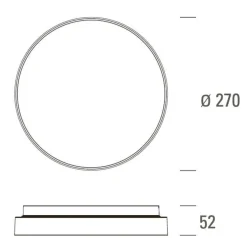 Stripe Trim 270 taklampe IP54 3000 Kelvin 18/24W Dimbar