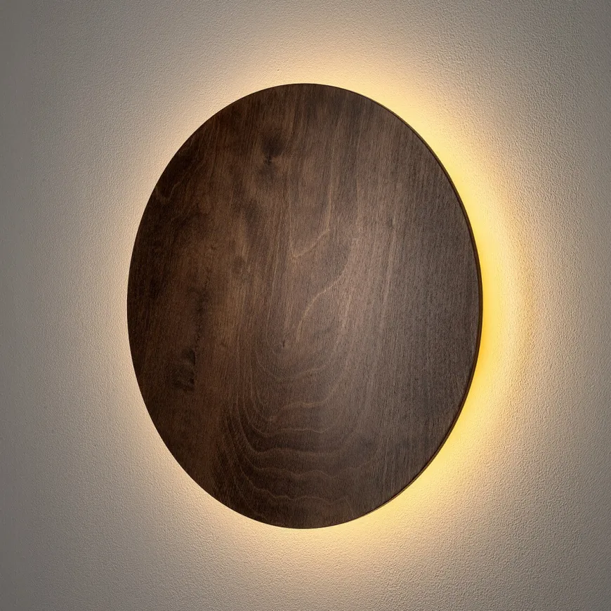 Timber rund vegglampe 35 cm 13W 3000 Kelvin