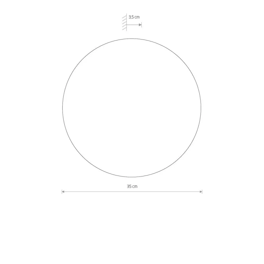 Timber rund vegglampe 35 cm 13W 3000 Kelvin