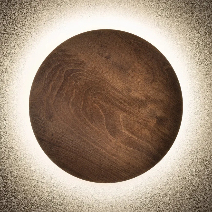 Timber rund vegglampe 35 cm 13W 3000 Kelvin