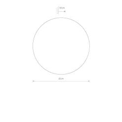 Timber rund vegglampe 25 cm 10W 3000 Kelvin