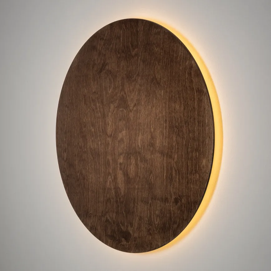Timber rund vegglampe 50 cm 16W 3000 Kelvin