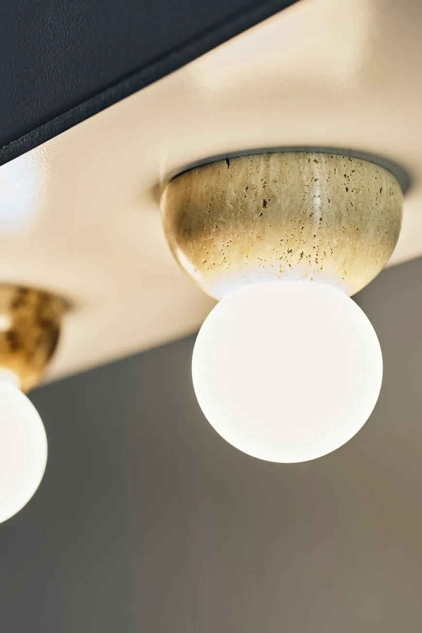 Torrano vegg og taklampe - Travertine