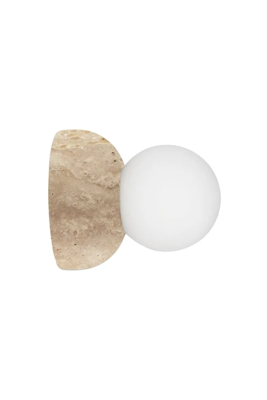 Torrano vegg og taklampe - Travertine