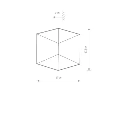 Triangles vegglampe opp/ned lys utendørs IP54 2x5W 3000K - Svart
