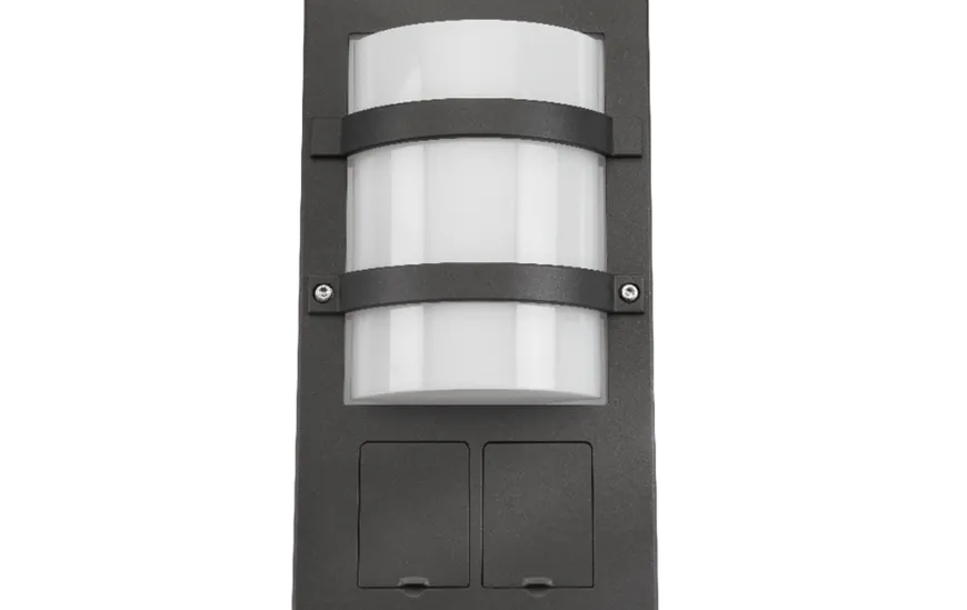 Trio Socket Grafitt 11W LED 3000K Ra>80 m/stikkontakt