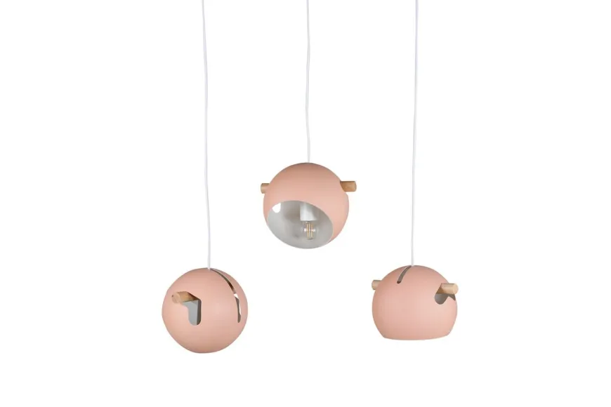 Tubbie takpendel 3 lys - Dusty Pink