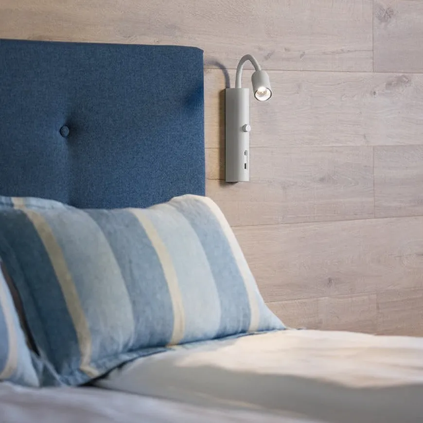 Tube vegglampe med USB 3000K dimbar