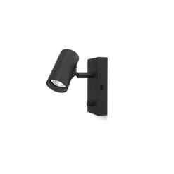 Tyson vegglampe m/USB høyre side dimbar - Svart