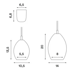 Unika takpendel small