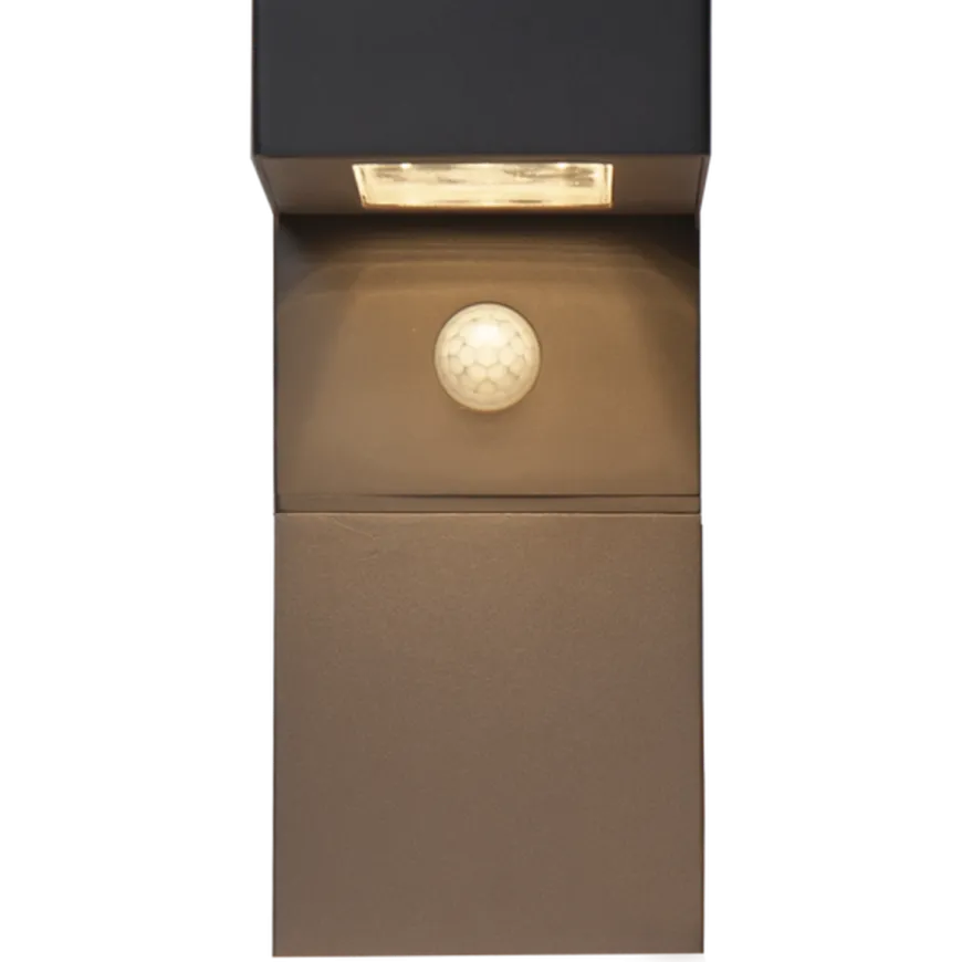 Vegglampe Solcelle med sensor - Svart