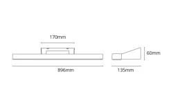 View 900 vegglampe baderom 3000K 30W IP44