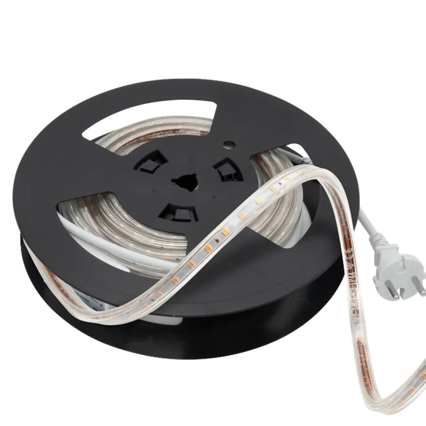 230V LED-Strip 9,2W 3000K IP65 Dimbar m/stikkontakt - 5 meter