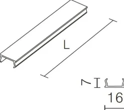 Vox dekklist til skinne 1 meter - Pure White