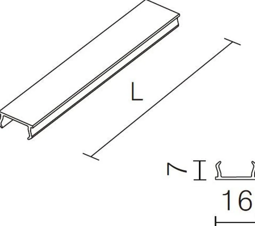 Vox dekklist til skinne 1 meter - Pure White