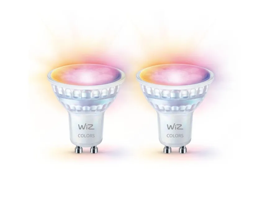WiZ GU10 Lyspære 4,7W Wifi - Fullfarge 2 pakning