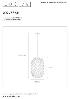Wolfram takpendel 32 cm